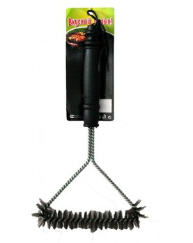 Метална четка с пластмасова дръжка за скара Grill brush (JY005)(5433)