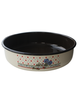 Тава кръг 32см декор BLUE FLOWERS РЯ-(442HF/32-27-1697)