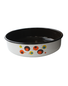 Емайлирана тава кръгла ф36см с декор CIRCLE - 442HF/36 РЯ- (27-1845)