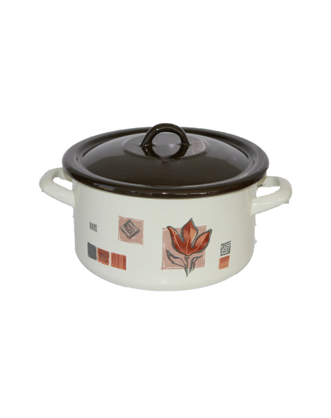 Емайлирана плитка тенджера 5,7lt. декор RUSTICA - 17+39P/24 РЯ-(12-1722)