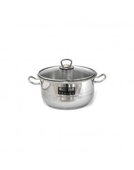 Иноксова тенджера със стъклен капак 28x18см 10.5л HR-PERFECT GASTRO-(4TTCKK1128006)
