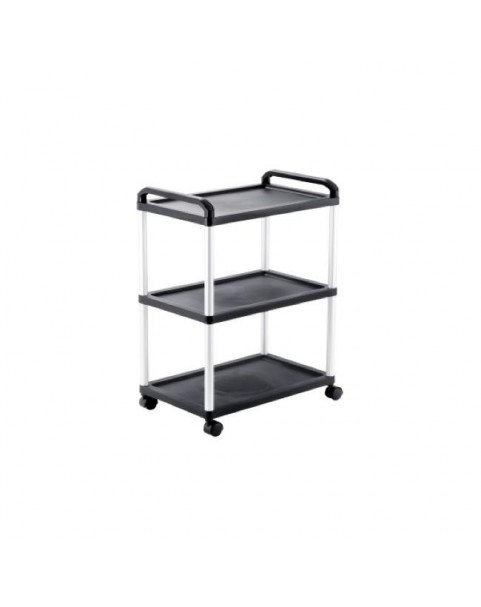 Количка на 3 нива 50x31.5x70см черна GX-032G