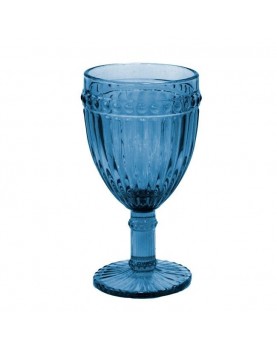 Стъклена чаша за червено вино ф8.5х16.5cm 300ml СИНЬО OLD SCHOOL-(HC-93959) 194610-2