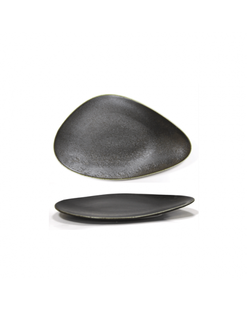Порцеланово плато триъгълно 38см ANTIQUE-BLACK - Horecano