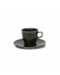 Порцеланова чаша с чинийка 220мл ANTIQUE-BLACK - Horecano