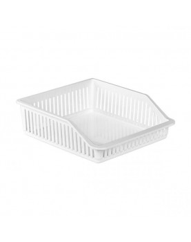 Пластмасов органайзер за хладилник плитък бял 26x31x9см 4,85л - Irak Plastik