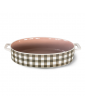 Керамична тава овална сиво каре 23,2x13,6xh4,9см - Horecano