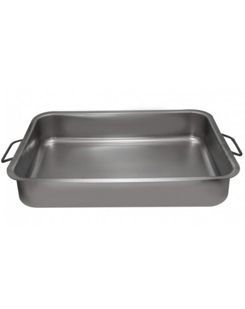 Иноксова тава правоъгълна с незалепващо покритие 60x40xh9см - Steel Pan