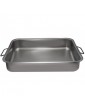 Иноксова тава правоъгълна с незалепващо покритие 60x40xh9см - Steel Pan