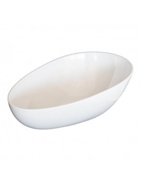 Меламинова купа яйце скосена бяла 36x24xh8-14см - Alkan