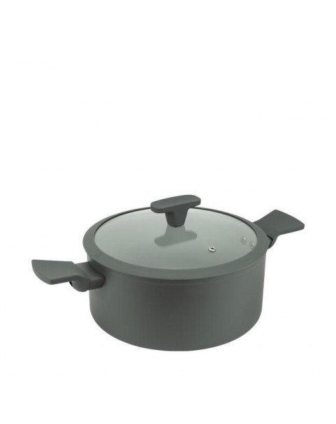 Алуминиева тенджера със стъклен капак ф24x11,2см - | Baseinibg.com