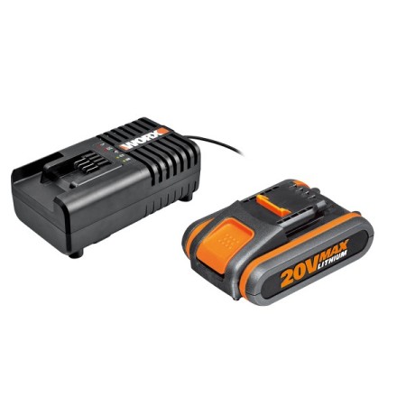 Батерия и зарядно Worx WA3601 Li-ion 20V/2.0Ah | Baseinibg.com