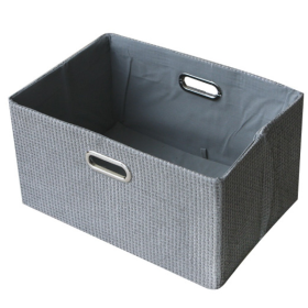 Текстилна кутия за вещи 41x29xh22см сива - | Baseinibg.com