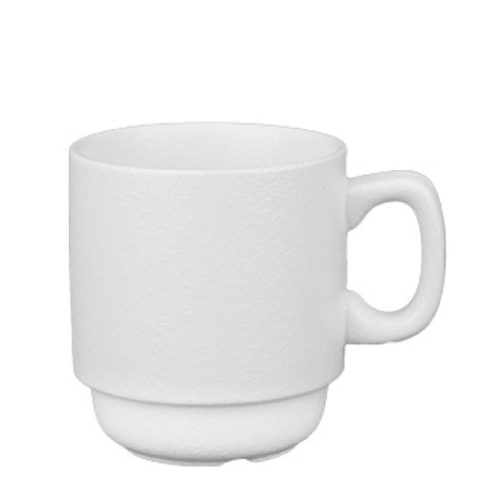 Порцеланова чаша MUG 300мл стакабъл ATLAS WHITE - | Baseinibg.com