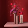 Ваза lines & squares 25см бордо квадрати Asa Selection | BaseiniBG