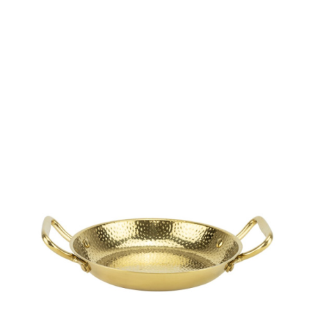 Метална шола с дръжки ф20xh3,5см CHARM GOLD - | Baseinibg.com